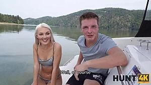 Hunt4k Boat Ride Turns Into Wild Outdoor Sex with Czech Blonde and Shaved Pussy