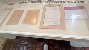 Latina Student With Big Ass Undresses During University Trip POV!