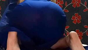 hot girl priyanshi sharma moans loudly while masturbating with dildo in blue saree and red panties 😍