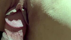 watch me eating the little pussy with dildo and big cock