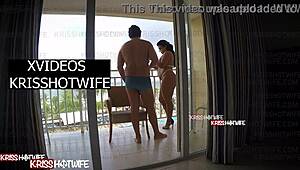 Kriss hotwife flaunts in micro bikini