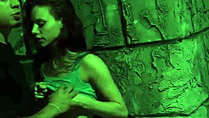 small tits teen bound and rough in outdoor public