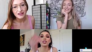 boring lesbians karla kush, darcie dolce, skylar snow on a steamy call.