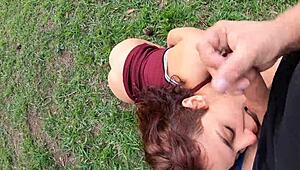 Quick park encounter with goddess donabella