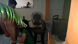 Amateur Indian Babe Gives Sloppy Blowjob for Fun Night with Horny Girlfriend in Wild Pussy Play