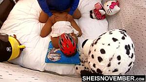 Sheisnovember's Big Dick Friend Penetrates Her 18+ Black Pussy Doggy POV