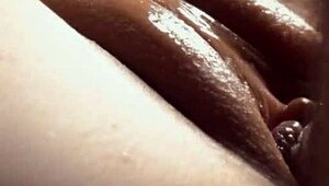 penetration in slow motion with cum splashing close-up
