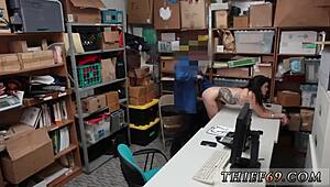 Cop stripper rips clothes in changing room