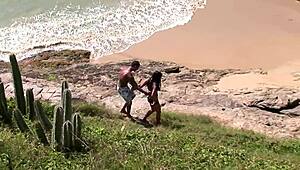 Hey gorgeous brunette, wanna fuck by the sea with this mulatto stud?