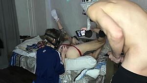 Ever seen a girl and guy double penetrate a friend’s tight ass?