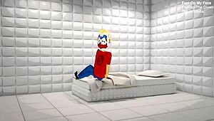 Flipflop the clown dominates with feet on face in rap