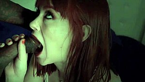 Watch this redheaded teen take a massive cum facial from a black monster cock!