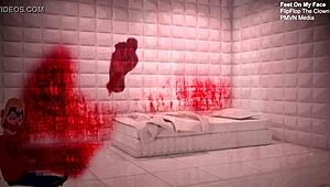 Flipflop the clown dominates with feet on face in rap