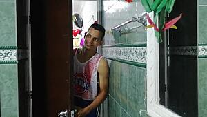 Teaching my stepbrother to screw in bathroom, part 1