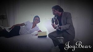 brunette beauty hannah shaw sucks colleague's cock then gets pierced pussy drilled