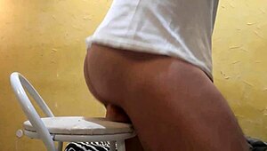 Guy asks, 'want to see my gay cumshot with dildo?'