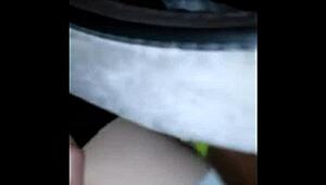 Interracial Couple Enjoys Squirting Orgasm During Car Sex Session
