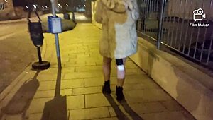 Ariela flaunts her hairless ass while jogging in public