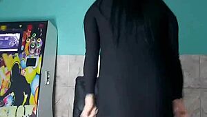 The Latina pornstar started teasing with striptease, then clothes ripped for cumshot in eyes.