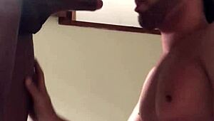 sucking hot straight guy in blowbang 😏