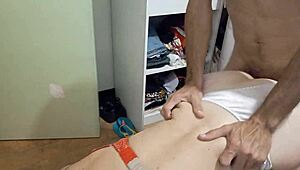 Hey, check sexy o2 825 in white satin panty doggystyle pov