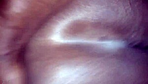 Ebony MILF with big ass enjoys pussy play and swallowing cum
