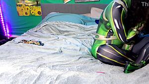 Froppy's cosplay outfit gets damaged during a passionate sexual encounter