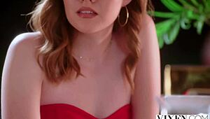 vixen freya gets down with her boss on a steamy work trip. damn, mixing business with pleasure!