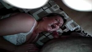 Plump Woman Takes Hard Fucking with Cum in Mouth and on Face