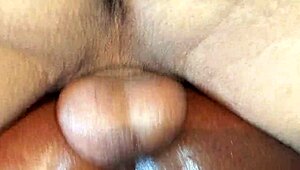 Black Babe Gets Rough Assfucking from Monster Cock at Home