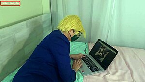 Yor cosplayer's husband interrupts her intimate moment - fetish-themed video with big booty and POV action