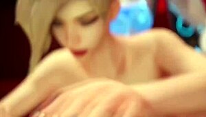 Futa echo roughly fucks mercy's ass in 3d hentai