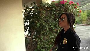 horny lesbian criminal offers her pussy to big tits cop to avoid arrest