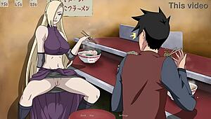 In the world of anime, Ino has a narrative encounter at the ramen shop.