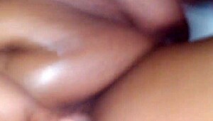 Big black booty babe squirts and pees during anal sex