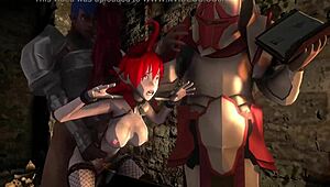 Succubus and knights, ever seen this wild 3D hentai gangbang?