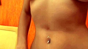 Exotic brunette in thong panties