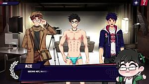 Swimming in Cum with Muscular Jocks in Outdoor Studio Demo