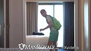 Hunk gets caught and analed by another man