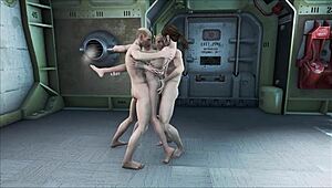 Follada pre-guerra de Fallout 4 con morenas anime calientes 😍