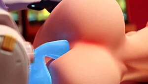 Futa echo roughly fucks mercy's ass in 3d hentai