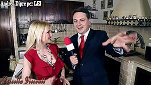 Rossella Visconti steamy kitchen romp with Andrea Diprè in wild European action