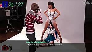 monica model in rough photoshoot blowjob?