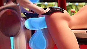 Futa echo roughly fucks mercy's ass in 3d hentai