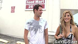 blindfolded for a homosexual blowjob sucking