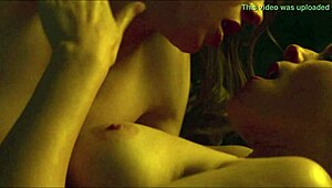 كيت مارا عارية ليزبيان تمص ثدي مع إلين بيج