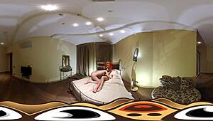 Hot lesbians dive into a bdsm scene in vr.