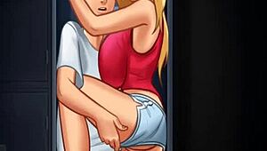 Fuck Roxxe in locker during Summertime Saga 😈