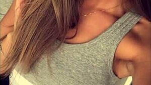 Screwmetoo Small 18+ Perky Tit Tiffany Tatum Grinds Hard Cock in Doggy Style with Blowjob and Creampie