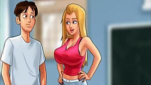 Γάμα τη Roxxe στο αποδυτήριο του Summertime Saga 😈